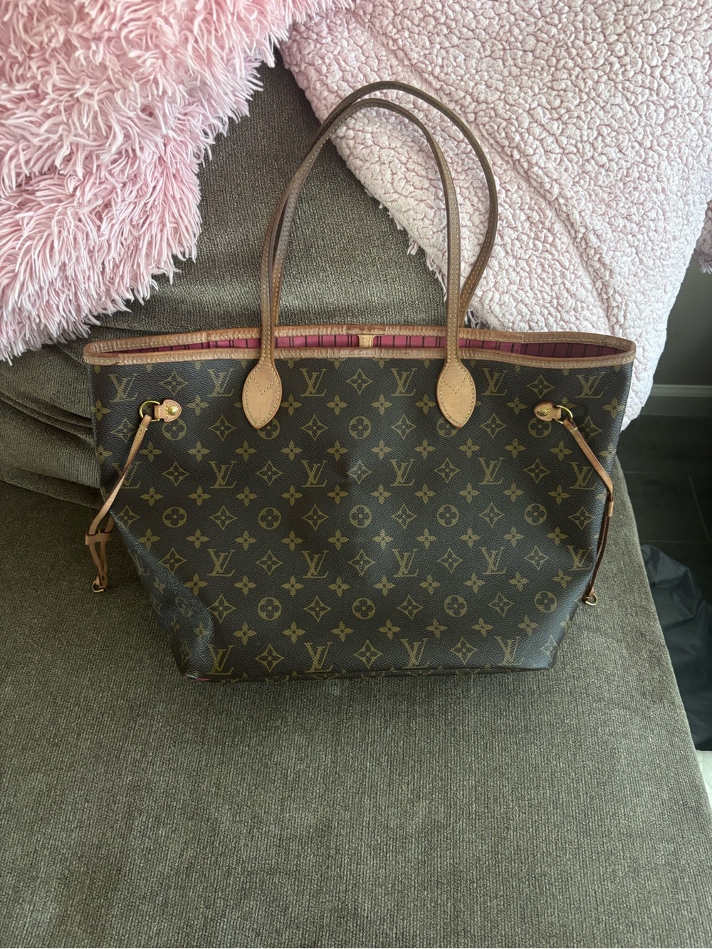 Louis Vuitton Brown Monogram Neverfull Bag